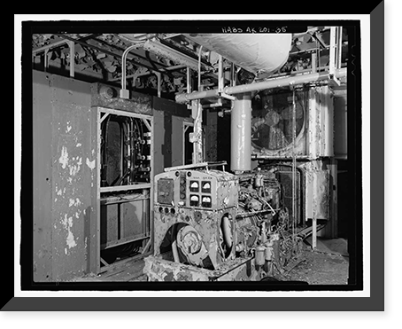 Historic Framed Print, POW-3 Distant Early Warning Line Station, Bullen Point, Prudhoe Bay vicinity, North Slope Borough, AK - 35,  17-7/8" x 21-7/8"