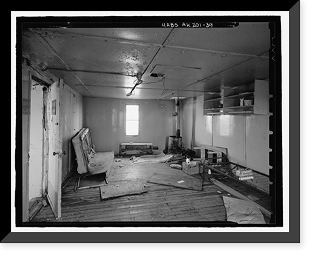Historic Framed Print, POW-3 Distant Early Warning Line Station, Bullen Point, Prudhoe Bay vicinity, North Slope Borough, AK - 39,  17-7/8" x 21-7/8"