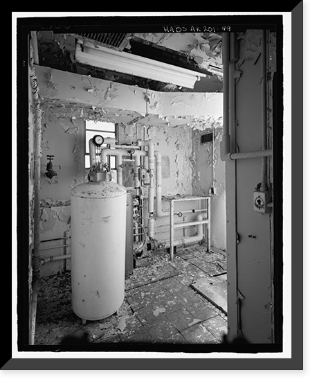 Historic Framed Print, POW-3 Distant Early Warning Line Station, Bullen Point, Prudhoe Bay vicinity, North Slope Borough, AK - 49,  17-7/8" x 21-7/8"