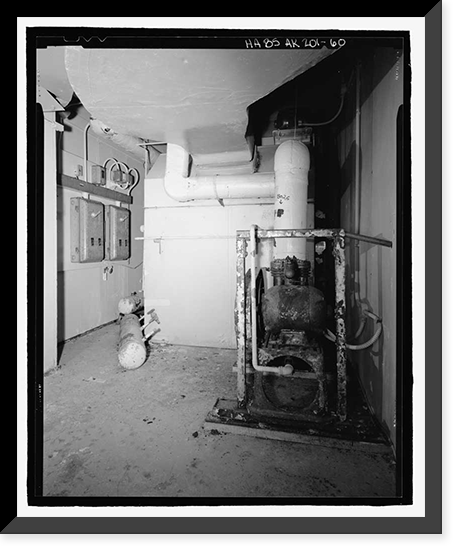 Historic Framed Print, POW-3 Distant Early Warning Line Station, Bullen Point, Prudhoe Bay vicinity, North Slope Borough, AK - 60,  17-7/8" x 21-7/8"