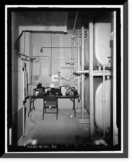 Historic Framed Print, POW-3 Distant Early Warning Line Station, Bullen Point, Prudhoe Bay vicinity, North Slope Borough, AK - 86,  17-7/8" x 21-7/8"