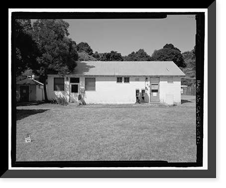 Historic Framed Print, Mare Island Naval Shipyard, Canteen & Brig, Railroad Avenue near Eighteenth Street, Vallejo, Solano County, CA,  17-7/8" x 21-7/8"