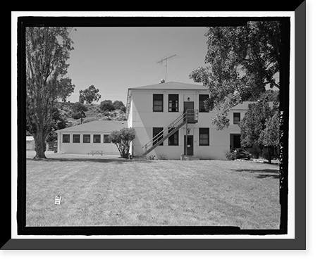 Historic Framed Print, Mare Island Naval Shipyard, Guard House & Barracks, Railroad Avenue near Eighteenth Street, Vallejo, Solano County, CA - 2,  17-7/8" x 21-7/8"
