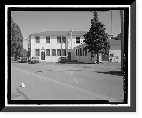 Historic Framed Print, Mare Island Naval Shipyard, Guard House & Barracks, Railroad Avenue near Eighteenth Street, Vallejo, Solano County, CA - 6,  17-7/8" x 21-7/8"