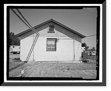 Historic Framed Print, Mare Island Naval Shipyard, Quartermaster & Tailor Shop, Railroad Avenue near Eighteenth Street, Vallejo, Solano County, CA - 3,  17-7/8" x 21-7/8"