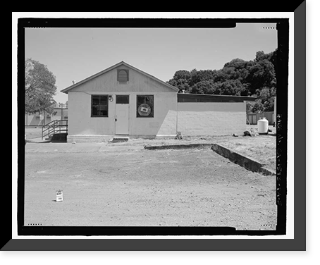 Historic Framed Print, Mare Island Naval Shipyard, Quartermaster & Tailor Shop, Railroad Avenue near Eighteenth Street, Vallejo, Solano County, CA - 5,  17-7/8" x 21-7/8"