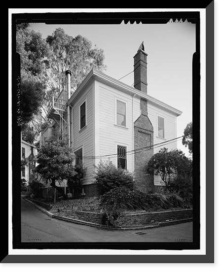 Historic Framed Print, Naval Training Station, Senior Officers' Quarters District, Quarters No. 4, Naval Station Treasure Island, 4 Whiting Way, Yerb, San Francisco, San Francisco County, CA - 2,  17-7/8" x 21-7/8"