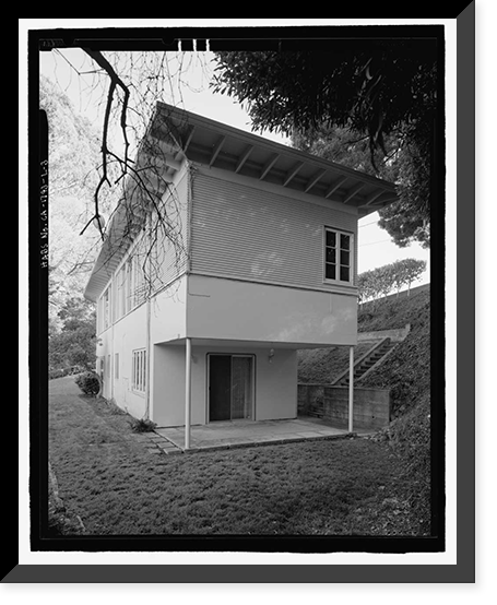 Historic Framed Print, Naval Training Station, Quarters No. 10, Naval Station Treasure Island, Junction of Macalla, San Francisco, San Francisco County, CA - 3,  17-7/8" x 21-7/8"