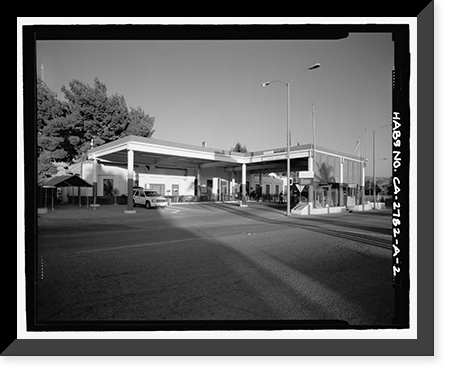 Historic Framed Print, U.S. Inspection Station, Main Building, California State Highway 188, Tecate Road, Tecate, San Diego County, CA - 2,  17-7/8" x 21-7/8"