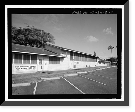 Historic Framed Print, U.S. Marine Corps Base Hawaii, Kaneohe Bay, Gunnery School, Bingham Way between Minteer Street & Lawrence Road, Kaneohe, Honolulu County, HI - 2,  17-7/8" x 21-7/8"