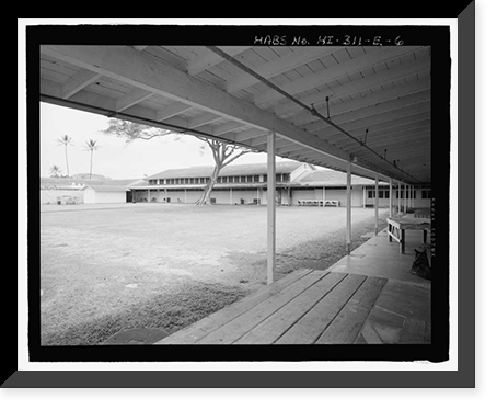 Historic Framed Print, U.S. Marine Corps Base Hawaii, Kaneohe Bay, Gunnery School, Bingham Way between Minteer Street & Lawrence Road, Kaneohe, Honolulu County, HI - 6,  17-7/8" x 21-7/8"