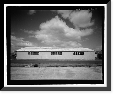 Historic Framed Print, U.S. Naval Base, Pearl Harbor, United States All-Steel Hangar, Wasp Boulevard between Kingfisher Street and Range, Pearl Harbor, Honolulu County, HI - 2,  17-7/8" x 21-7/8"