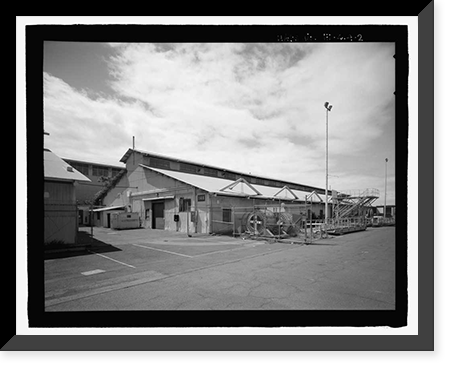 Historic Framed Print, U.S. Naval Base, Pearl Harbor, Temporary Dry Provisions Storehouses, Merry Point Wharf near North Street, Pearl Harbor, Honolulu County, HI - 2,  17-7/8" x 21-7/8"