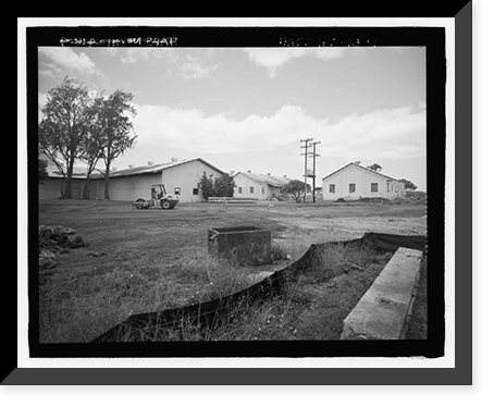 Historic Framed Print, U.S. Naval Base, Pearl Harbor, Naval Air Base Temporary Storehouse, Avoget Street and Ranger Loop, Pearl Harbor, Honolulu County, HI - 4,  17-7/8" x 21-7/8"