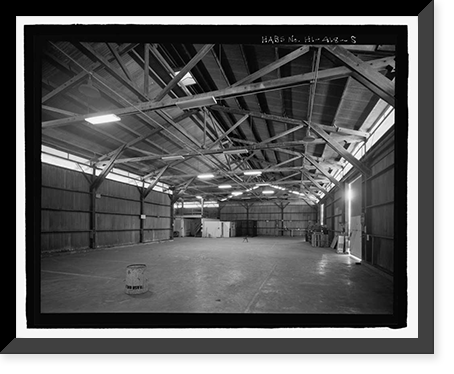 Historic Framed Print, U.S. Naval Base, Pearl Harbor, Naval Air Base Temporary Storehouse, Avoget Street and Ranger Loop, Pearl Harbor, Honolulu County, HI - 8,  17-7/8" x 21-7/8"