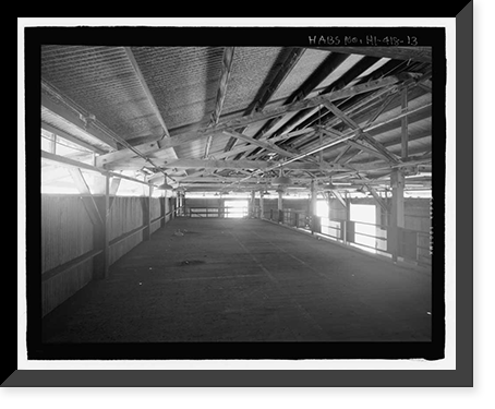 Historic Framed Print, U.S. Naval Base, Pearl Harbor, Naval Air Base Temporary Storehouse, Avoget Street and Ranger Loop, Pearl Harbor, Honolulu County, HI - 13,  17-7/8" x 21-7/8"