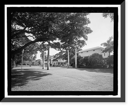 Historic Framed Print, U.S. Naval Base, Pearl Harbor, Marine Corps Officers' Quarters, Russell Avenue, between Central Avenue and Salvor, Pearl Harbor, Honolulu County, HI,  17-7/8" x 21-7/8"