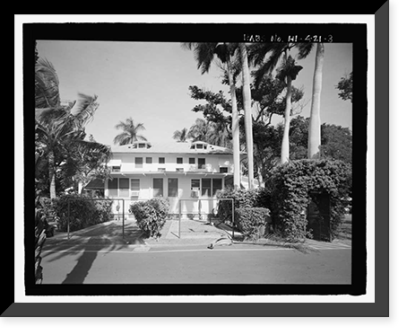 Historic Framed Print, U.S. Naval Base, Pearl Harbor, Marine Corps Officers' Duplex Quarters, Salvor Street & Russell Avenue, Pearl Harbor, Honolulu County, HI - 3,  17-7/8" x 21-7/8"