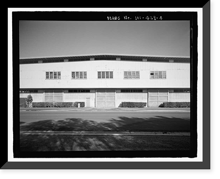 Historic Framed Print, U.S. Naval Base, Pearl Harbor, Two-Story Storehouses with Ramps, Port Royal Street between Central and South Avenue, Pearl Harbor, Honolulu County, HI - 4,  17-7/8" x 21-7/8"