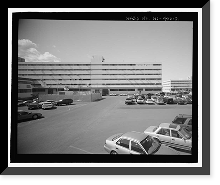 Historic Framed Print, U.S. Naval Base, Pearl Harbor, Six-Story General Storehouse, Gaffney Street at Quincy Avenue, Pearl Harbor, Honolulu County, HI - 2,  17-7/8" x 21-7/8"