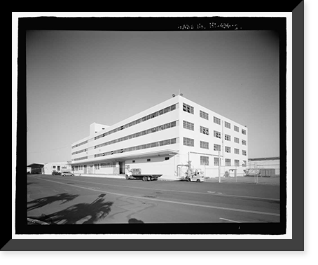 Historic Framed Print, U.S. Naval Base, Pearl Harbor, Dry Provisions Storehouse, Quincy Avenue at North Road, Pearl Harbor, Honolulu County, HI - 2,  17-7/8" x 21-7/8"
