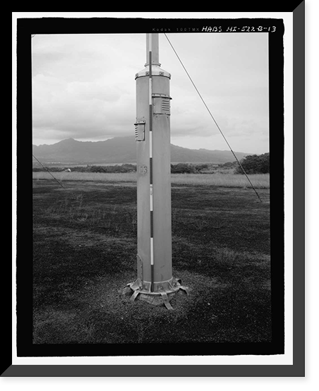 Historic Framed Print, U.S. Naval Base, Pearl Harbor, Naval Radio Station, AF/FRD-10 Circularly Disposed Antenna Array, Wahiawa, Honolulu County, HI - 13,  17-7/8" x 21-7/8"