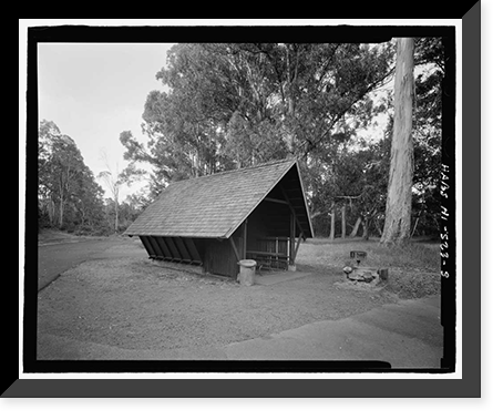 Historic Framed Print, Namakani Paio Campground, Highway 11, Volcano vicinity, Hawaii County, HI - 3,  17-7/8" x 21-7/8"