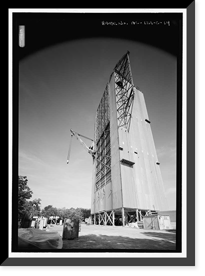 Historic Framed Print, Marshall Space Flight Center, Saturn V Dynamic Test Facility, East Test Area, Huntsville vicinity, Madison County, AL - 7,  17-7/8" x 21-7/8"