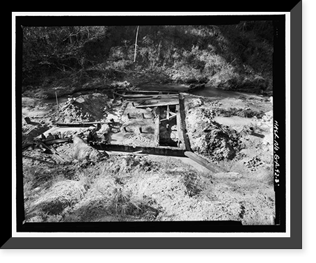 Historic Framed Print, Arthur Holmes Merry Generator House, Signal Lake North of Range Road, Fort Gordon, Richmond County, GA,  17-7/8" x 21-7/8"