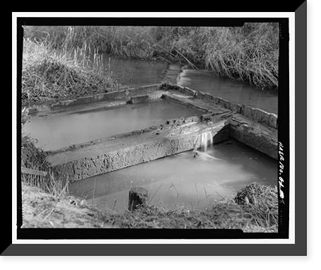 Historic Framed Print, Arthur Holmes Merry Generator House, Signal Lake North of Range Road, Fort Gordon, Richmond County, GA - 8,  17-7/8" x 21-7/8"