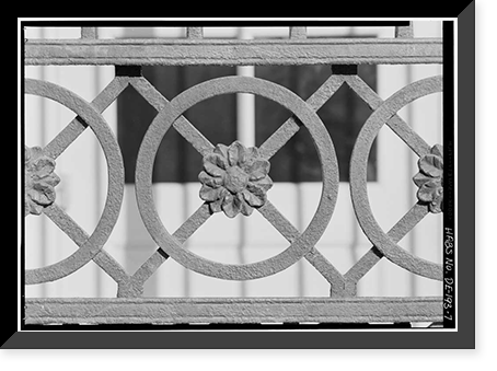 Historic Framed Print, Winterthur Museum Iron Gates, Route 52, Wilmington vicinity, New Castle County, DE - 7,  17-7/8" x 21-7/8"