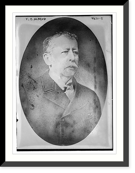 T.B. Aldrich oval bust - mustache, Vintage Wall Art