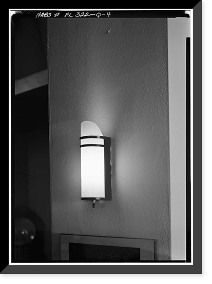 Historic Framed Print, Luigi's Restaurant, Lincoln Road Mall, 900 Block, Miami, FL - 4,  17-7/8" x 21-7/8"