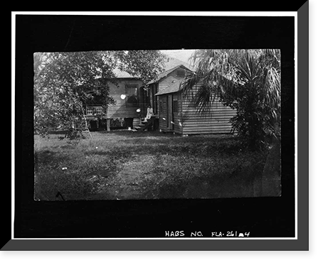 Historic Framed Print, Ralph M. Munroe House, 3485 Main Highway, Coconut Grove, Miami, FL - 4,  17-7/8" x 21-7/8"