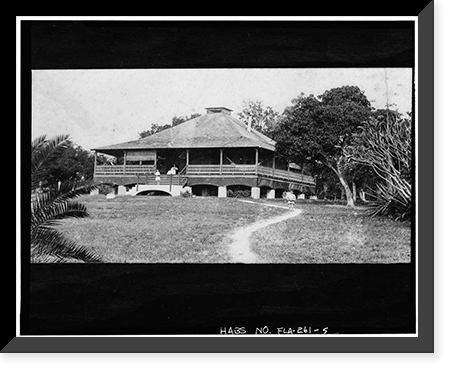 Historic Framed Print, Ralph M. Munroe House, 3485 Main Highway, Coconut Grove, Miami, FL - 5,  17-7/8" x 21-7/8"