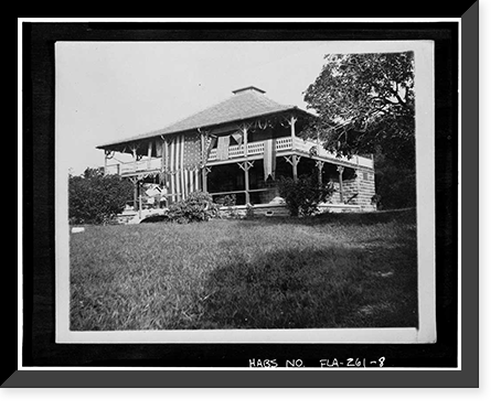 Historic Framed Print, Ralph M. Munroe House, 3485 Main Highway, Coconut Grove, Miami, FL - 8,  17-7/8" x 21-7/8"