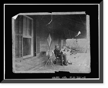 Historic Framed Print, Ralph M. Munroe House, 3485 Main Highway, Coconut Grove, Miami, FL - 11,  17-7/8" x 21-7/8"