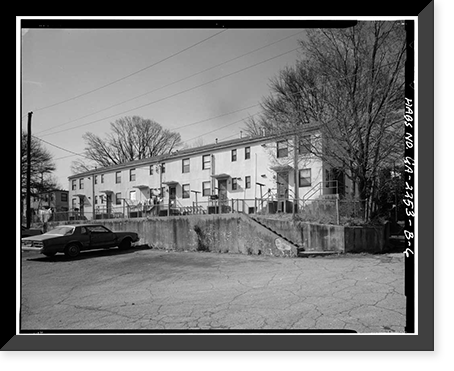 Historic Framed Print, John Hope Homes, Building B-1, 338 Spelman Lane (Originally Leonard Street), Atlanta, Fulton County, GA - 6,  17-7/8" x 21-7/8"