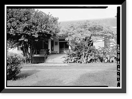 Historic Framed Print, McVeigh Home, Recreation Hall, Moloka'i Island, Kalaupapa, Kalawao County, HI - 2,  17-7/8" x 21-7/8"