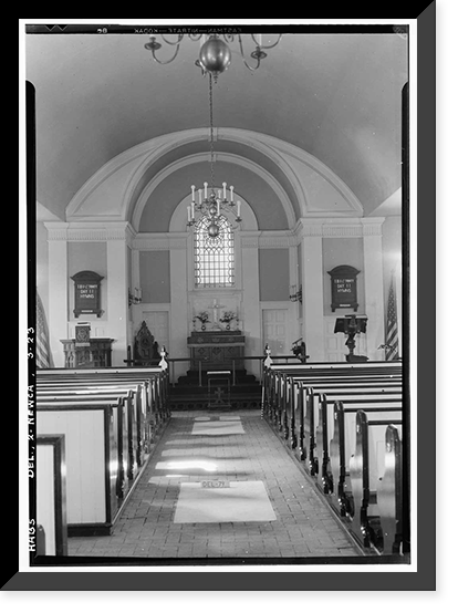 Historic Framed Print, Immanuel Church (Episcopal), The Green, New Castle, New Castle County, DE - 3,  17-7/8" x 21-7/8"
