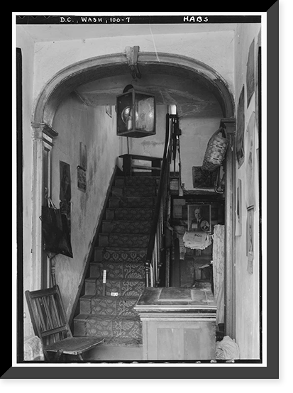 Historic Framed Print, Captain Joseph Johnson House, 49 T Street Southwest, Buzzards Point, Washington, District of Columbia, DC - 3,  17-7/8" x 21-7/8"