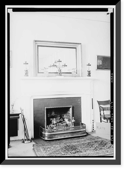 Historic Framed Print, Old Spanish Treasury, 143 Saint George & Treasury Streets, Saint Augustine, St. Johns County, FL,  17-7/8" x 21-7/8"