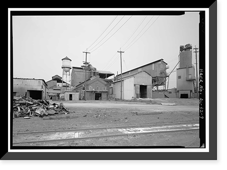 Historic Framed Print, United States Pipe & Foundry Company Plant, 2023 St. Louis Avenue at I-20/59, Bessemer, Jefferson County, AL - 7,  17-7/8" x 21-7/8"