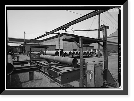 Historic Framed Print, United States Pipe & Foundry Company Plant, Pipe Casting & Testing Area, 2023 St. Louis Avenue at I-20/59, Bessemer, Jefferson County, AL - 24,  17-7/8" x 21-7/8"