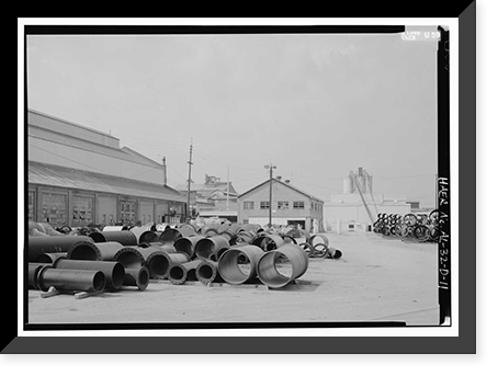 Historic Framed Print, United States Pipe & Foundry Company Plant, Machine Shop, 2023 St. Louis Avenue at I-20/59, Bessemer, Jefferson County, AL - 10,  17-7/8" x 21-7/8"