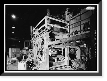 Historic Framed Print, United States Pipe & Foundry Company Plant, Core Making Shop, 2023 St. Louis Avenue at I-20/59, Bessemer, Jefferson County, AL - 3,  17-7/8" x 21-7/8"