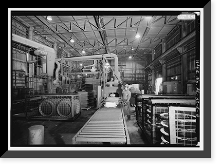 Historic Framed Print, United States Pipe & Foundry Company Plant, Core Making Shop, 2023 St. Louis Avenue at I-20/59, Bessemer, Jefferson County, AL - 6,  17-7/8" x 21-7/8"