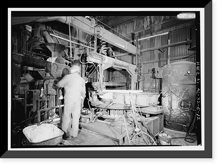 Historic Framed Print, United States Pipe & Foundry Company Plant, Core Making Shop, 2023 St. Louis Avenue at I-20/59, Bessemer, Jefferson County, AL - 12,  17-7/8" x 21-7/8"