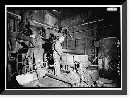 Historic Framed Print, United States Pipe & Foundry Company Plant, Core Making Shop, 2023 St. Louis Avenue at I-20/59, Bessemer, Jefferson County, AL - 15,  17-7/8" x 21-7/8"