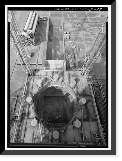 Historic Framed Print, Marshall Space Flight Center, Saturn Propulsion & Structural Test Facility, East Test Area, Huntsville vicinity, Madison County, AL - 11,  17-7/8" x 21-7/8"